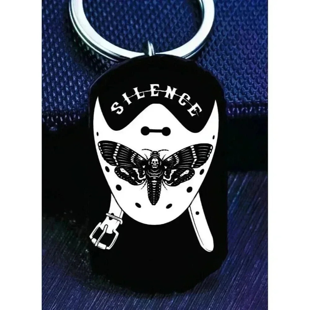 Horror Movie Moth Silence Lamps Hot Art Scary Keychain